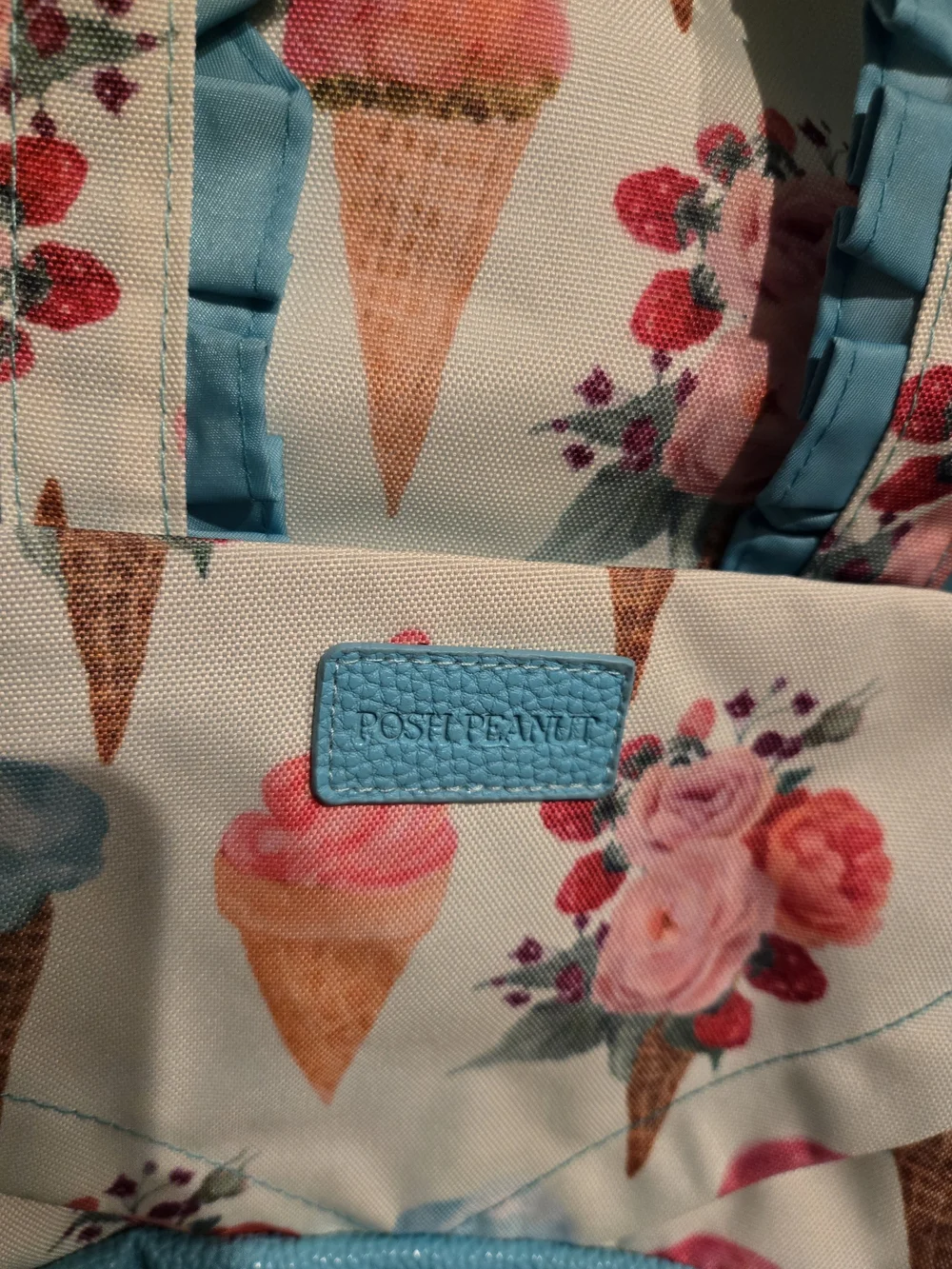 Posh Peanut Turquoise Ice Cream Ruffle Kids Backpack